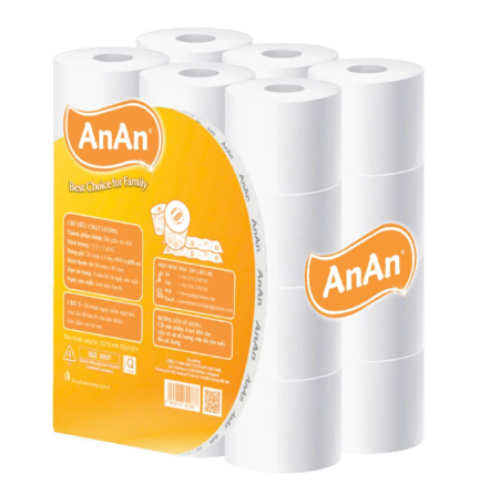  Giấy Lụa Cuộn AnAn 20+4 Cuộn  3 lớp 