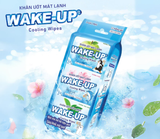  Khăn ướt mát lạnh Wake-up mini 12 miếng, lốc 3 gói Khử Mồ Hôi Hiệu Quả 