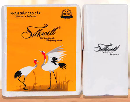  Giấy ăn 1kg Silkwell Sếu HÀNG CAO CẤP khổ 240mm Chính hãng siêu dai thấm hút tốt 