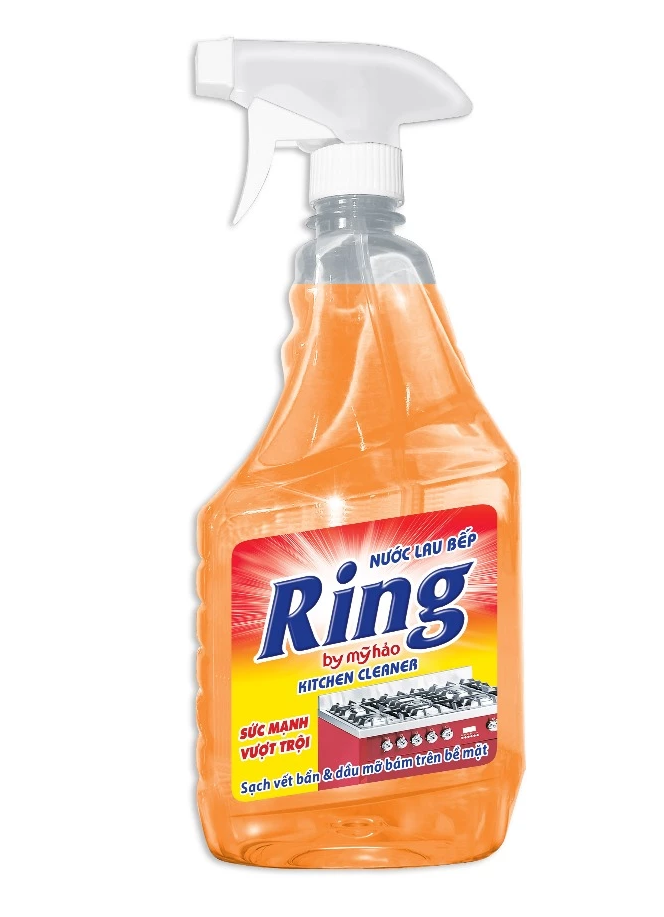  Nước Lau Bếp Sạch Nhanh Vết Bẩn Bề Mặt Ring tiện Lợi, Tiết Kiệm Chai 730 ml 