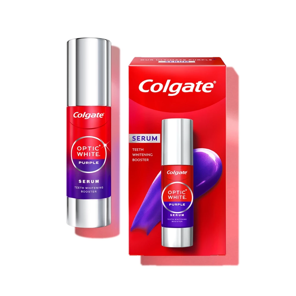  Tinh chất trắng răng tăng cường Colgate Optic White Purple Serum-Trung hòa sắc vàng, rạng rỡ tức thì 40ML 