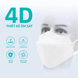  Khẩu Trang Niva 4D Mask KF94 Người Lớn 25 Chiếc Ngăn Bụi Mịn, Kháng Khuẩn, Không Kích Ứng Da 