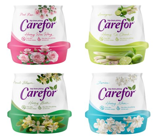 Sáp Thơm Phòng Chính Hãng Carefor, Thơm Lâu, An Toàn, Dễ Sử Dụng 180g 