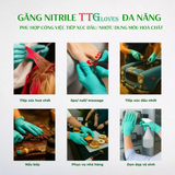  Găng Tay Cao Su Y Tế TTGLOVES Không Bột Nitrile Màu Xanh Lá Siêu Bền Đẹp 4.5gr (Hộp 100 Chiếc) 