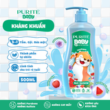  Sữa Tắm Gội Rửa Mặt 3in1 Purité Baby Kháng Khuẩn/ Vui Nhộn 500ML 