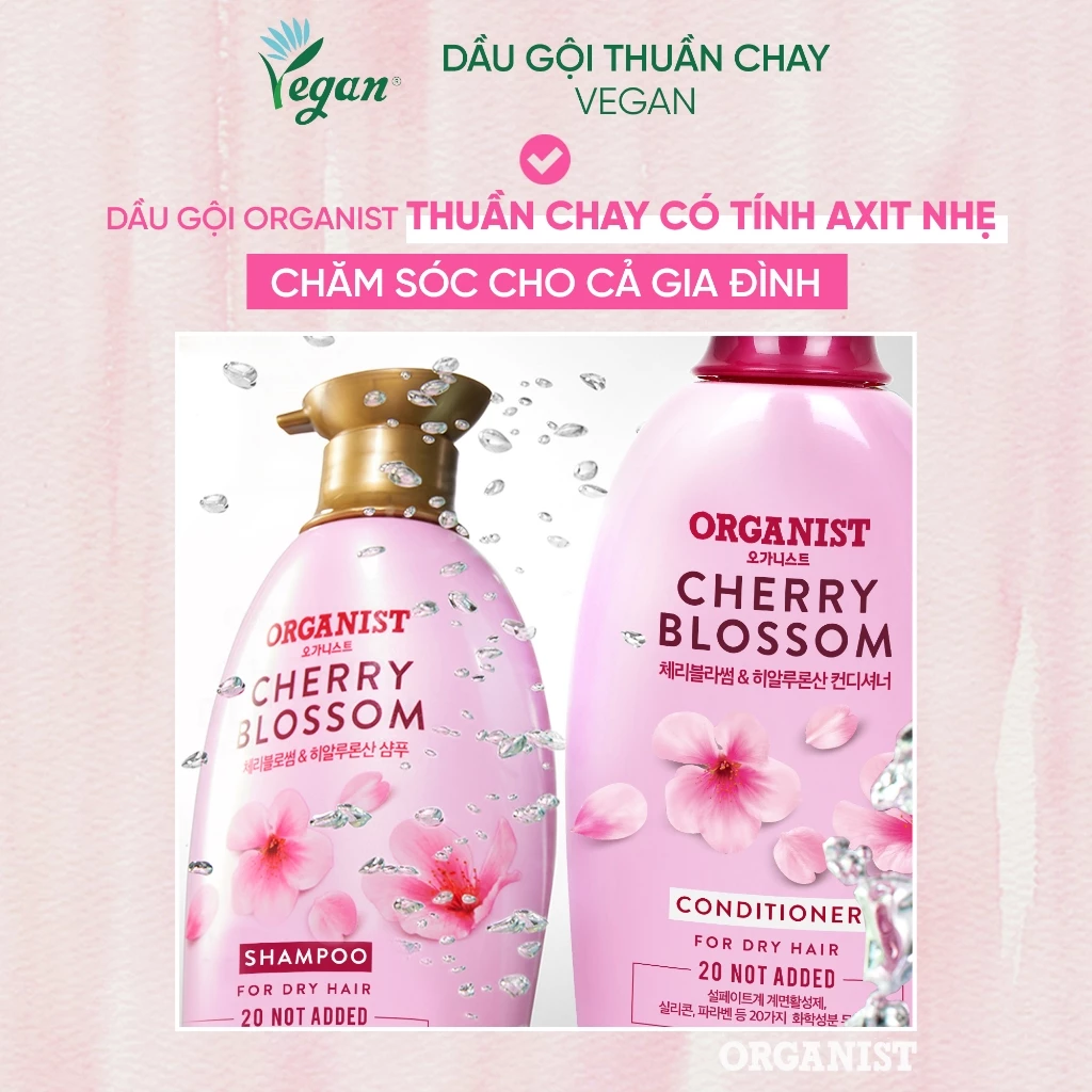  Dầu gội nuôi dưỡng tóc Organist dành cho tóc khô – Hoa Anh Đào 500ml 