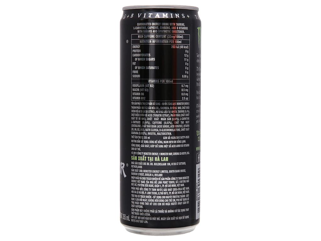  Nước Tăng Lực Giải Khát Monster Energy 355ml/Lon 