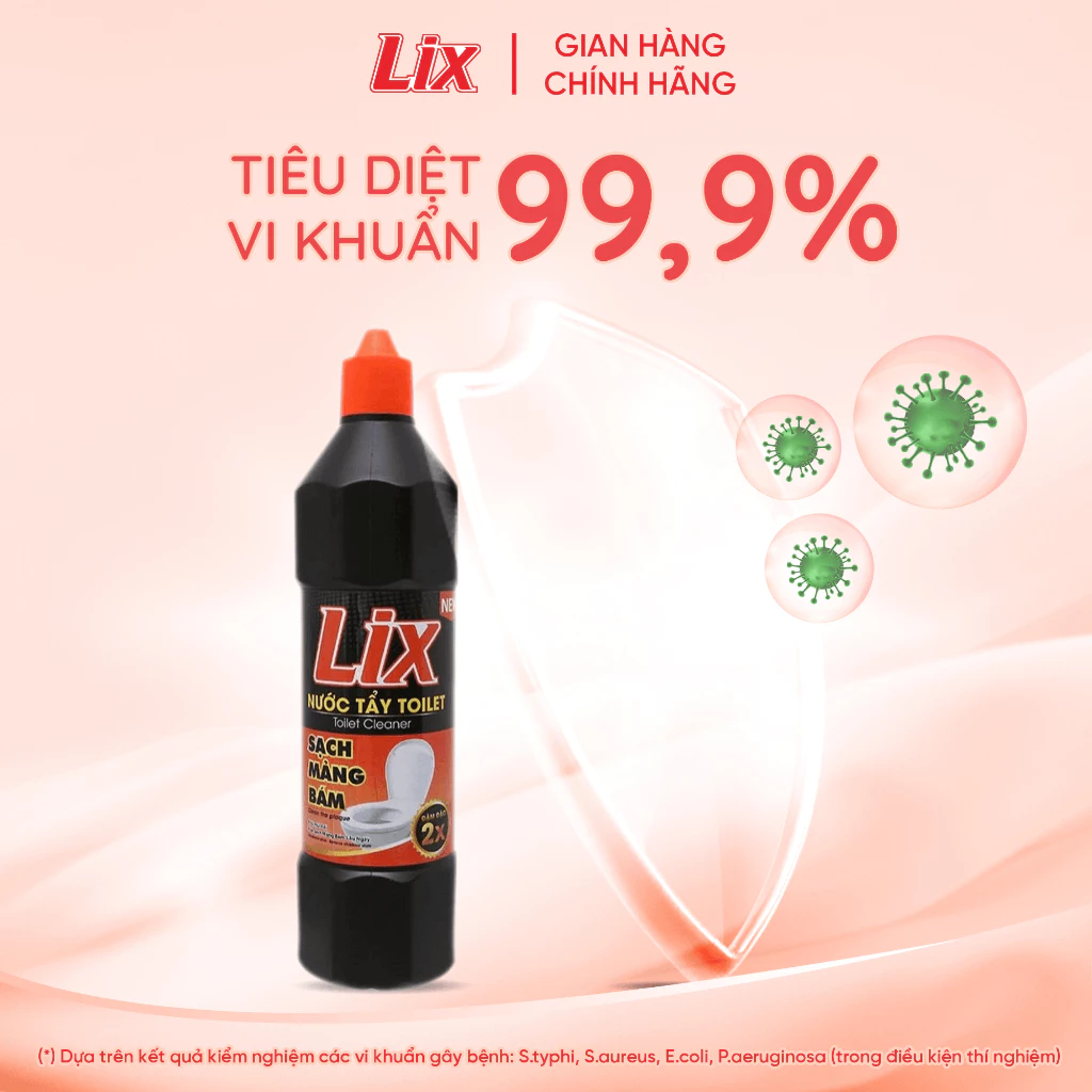  Nước tẩy bồn cầu, toilet Lix 1 kg khử mùi hôi, sạch mảng bám, sạch khuẩn 