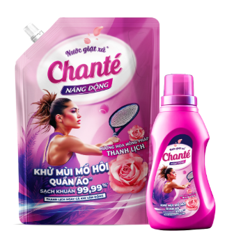  Nước giặt xả 8 trong 1 Chanté Năng Động 1-3.2kg 