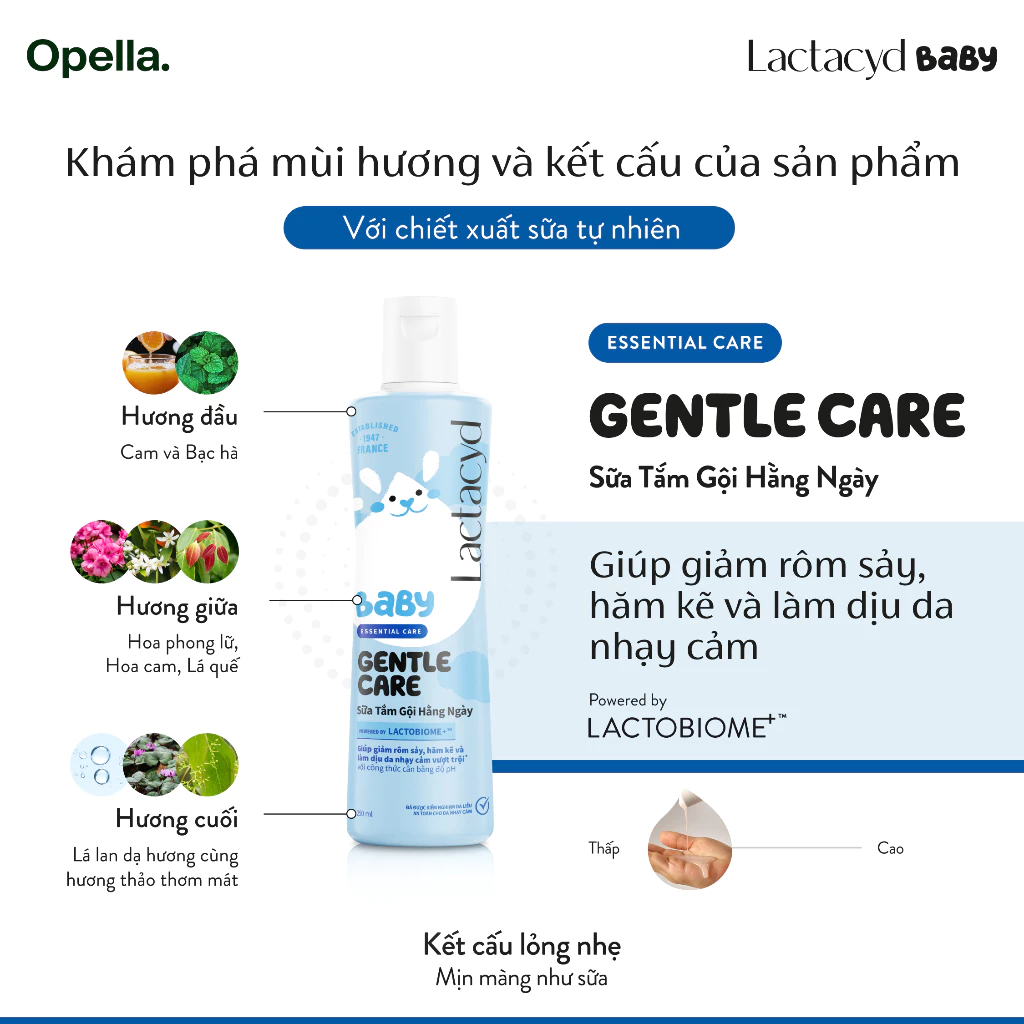  Sữa Tắm Gội Trẻ Em Lactacyd Baby Gentle Care Bảo Vệ Dịu Nhẹ Cho Làn Da Nhạy Cảm 500ml 