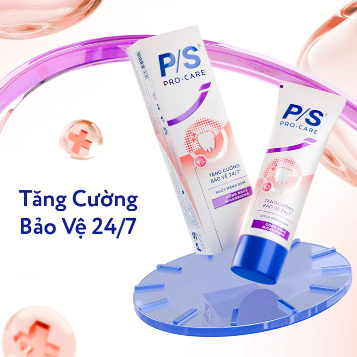  Kem Đánh răng P/S Pro-Care với hàng tỉ ion hoạt tính hỗ trợ lợi khuẩn 150g 