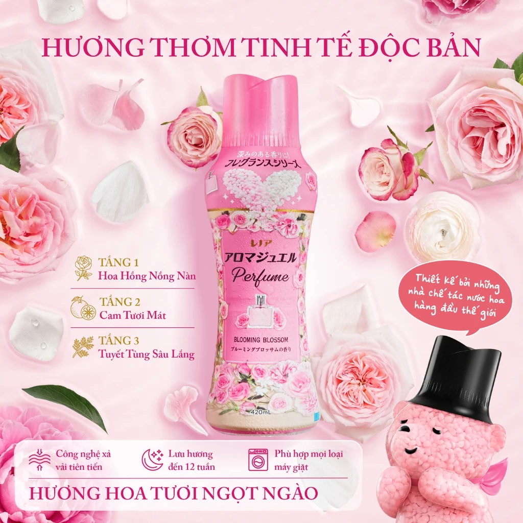  Viên Xả Khô LENOR by Downy Hương Trà Trắng/ Hoa Tươi 166g/ 420ml Xả vải thơm cực lâu, Xả vải khô 