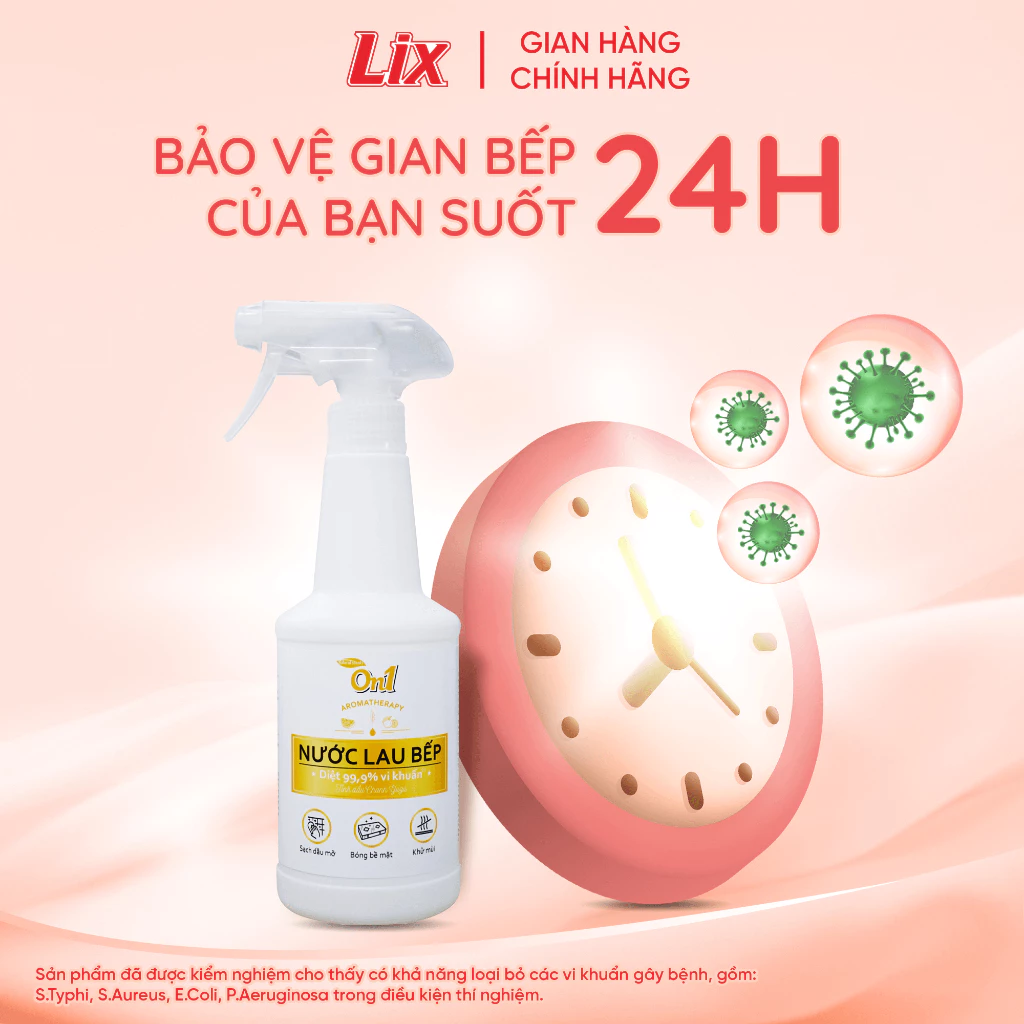  Nước lau bếp On1 500ml tinh dầu chanh Yuzu giúp làm sạch bụi bẩn, dầu mỡ, cặn bám lâu ngày 