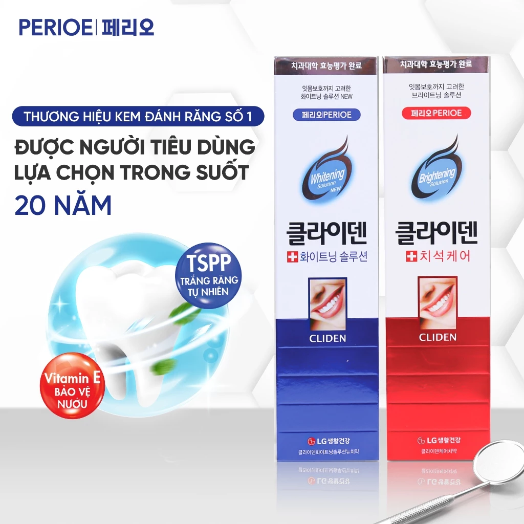  Kem đánh răng Perioe Trắng sáng, ngừa mảng bám 120g 