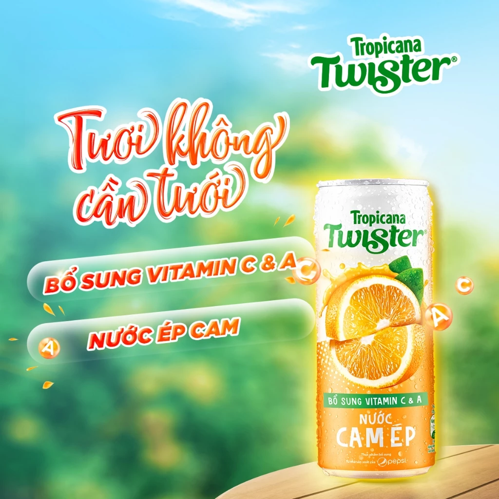  Nước Trái Cây Twister Cam 320ml/lon 