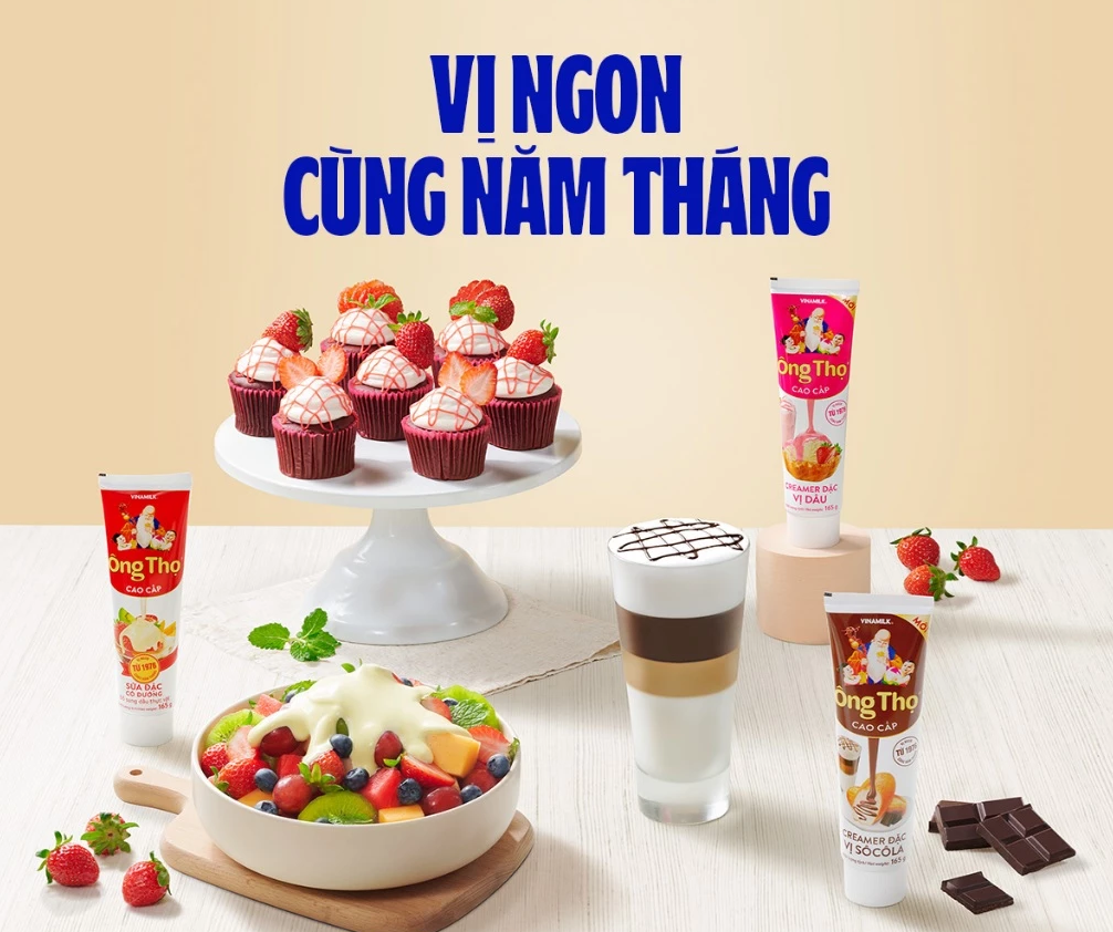  Tuýp Sữa Đặc Có Đường Ông Thọ Đỏ 165g 