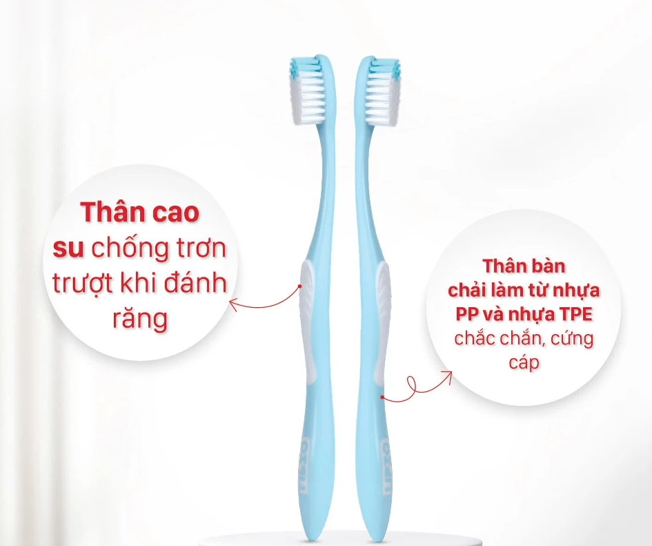  Bàn Chải Đánh Răng Lipzo Flex+ Lông Bàn Chải Sợi Tynex Sạch Sâu Loại Bỏ Mảng Bám 