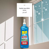  Nước Lau Kính Sạch Sáng Bóng Ring Không Để Lại Vết Ố Chai 500 - 750 - 5000 ML 