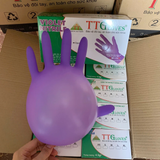 Găng Tay Cao Su Y Tế TTGLOVES Không Bột Nitrile Màu Tím Siêu Bền Đẹp 4.5gr (Hộp 100 Chiếc) 