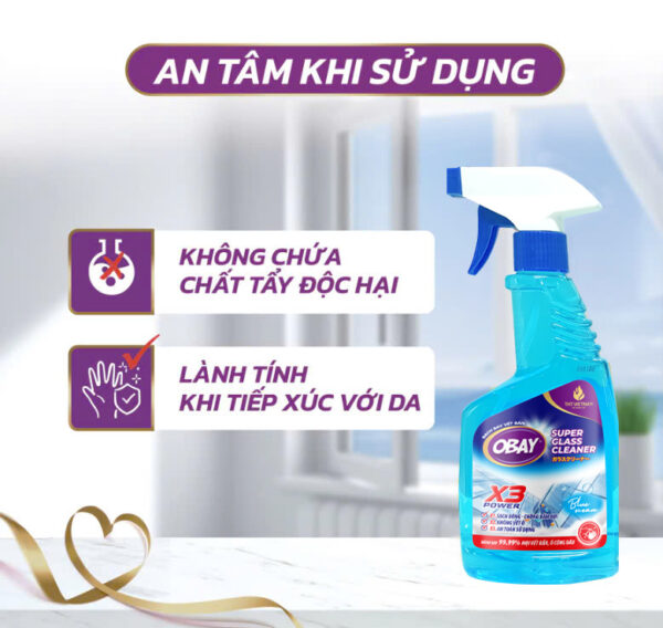  Nước lau kính Obay 500ml không mùi 