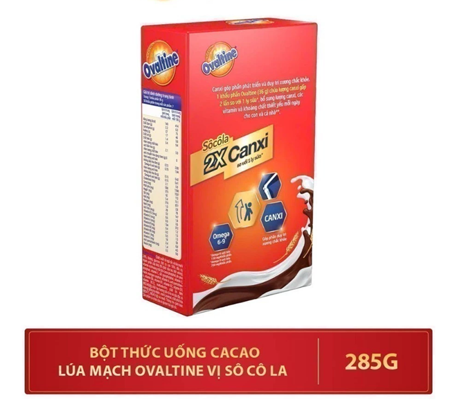  Bột Thức Uống Cacao Lúa Mạch Vị Sô Cô La Ovaltine 285G 