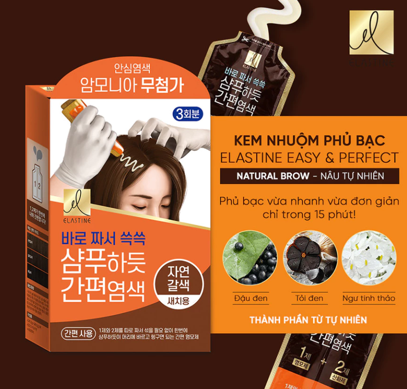  Kem nhuộm phủ bạc Elastine Easy and Perfect 60g 