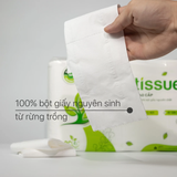  Giấy vệ sinh giấy cuộn cao cấp EcoWipes dày 3 lớp có lõi/ không lõi mềm mịn dai thấm hút tốt 