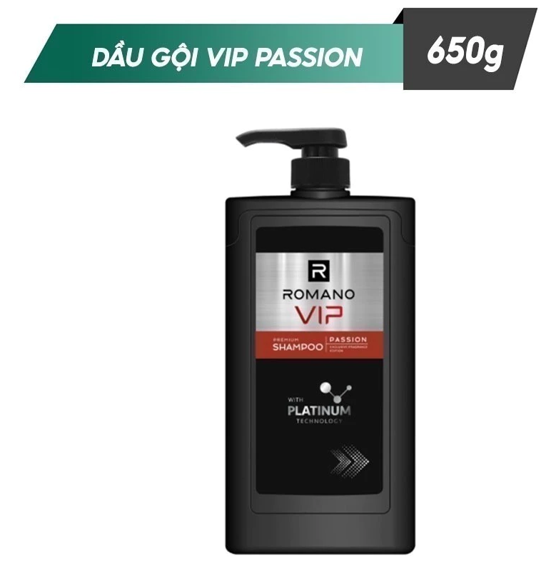  Dầu gội nam cao cấp Romano VIP Passion / Vision / Impress 650g 