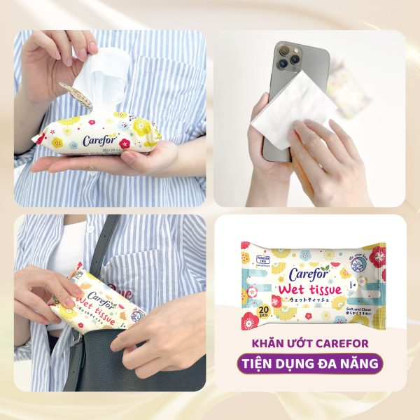  Khăn ướt Carefor 20M không mùi 