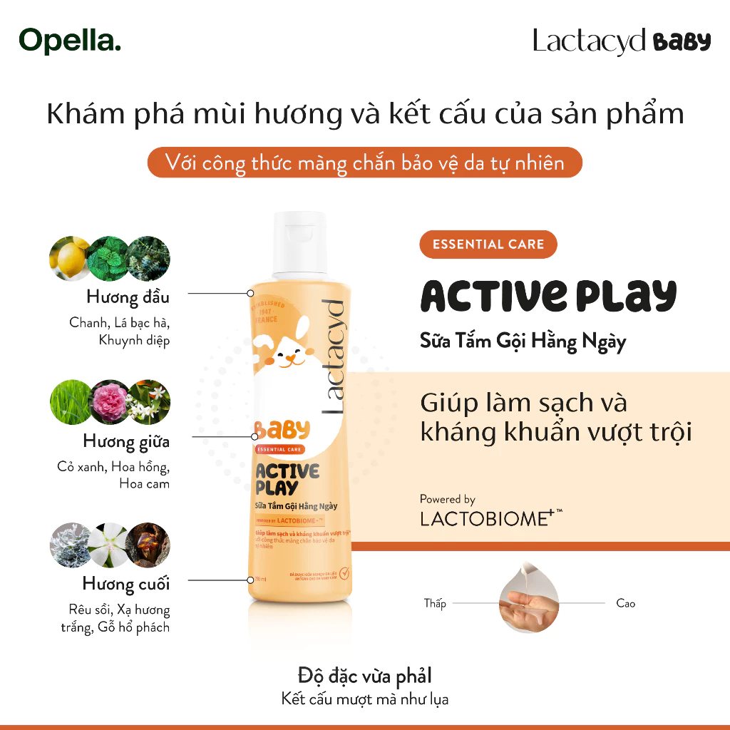  Sữa Tắm Gội Hằng Ngày Cho Bé Lactacyd Baby Active Play, Giúp Đề Kháng Da Và Bảo Vệ Bé Khỏi Vi Khuẩn 500ml 