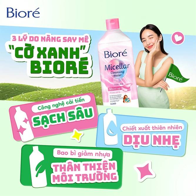  Biore Nước Tẩy Trang Hoàn Hảo Ngừa Mụn Biore Make Up Remover Perfect Cleansing Water Acne Care 400ml 