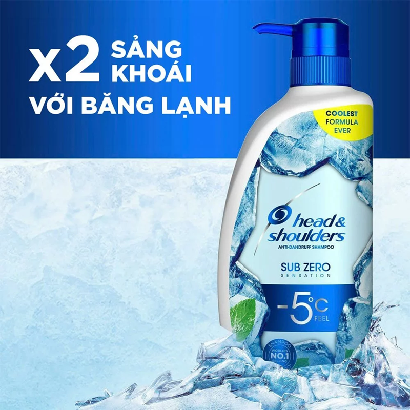  Dầu Gội Sạch Gàu HEAD & SHOULDERS Sub Zero Băng Lạnh - Chai 800 ml 