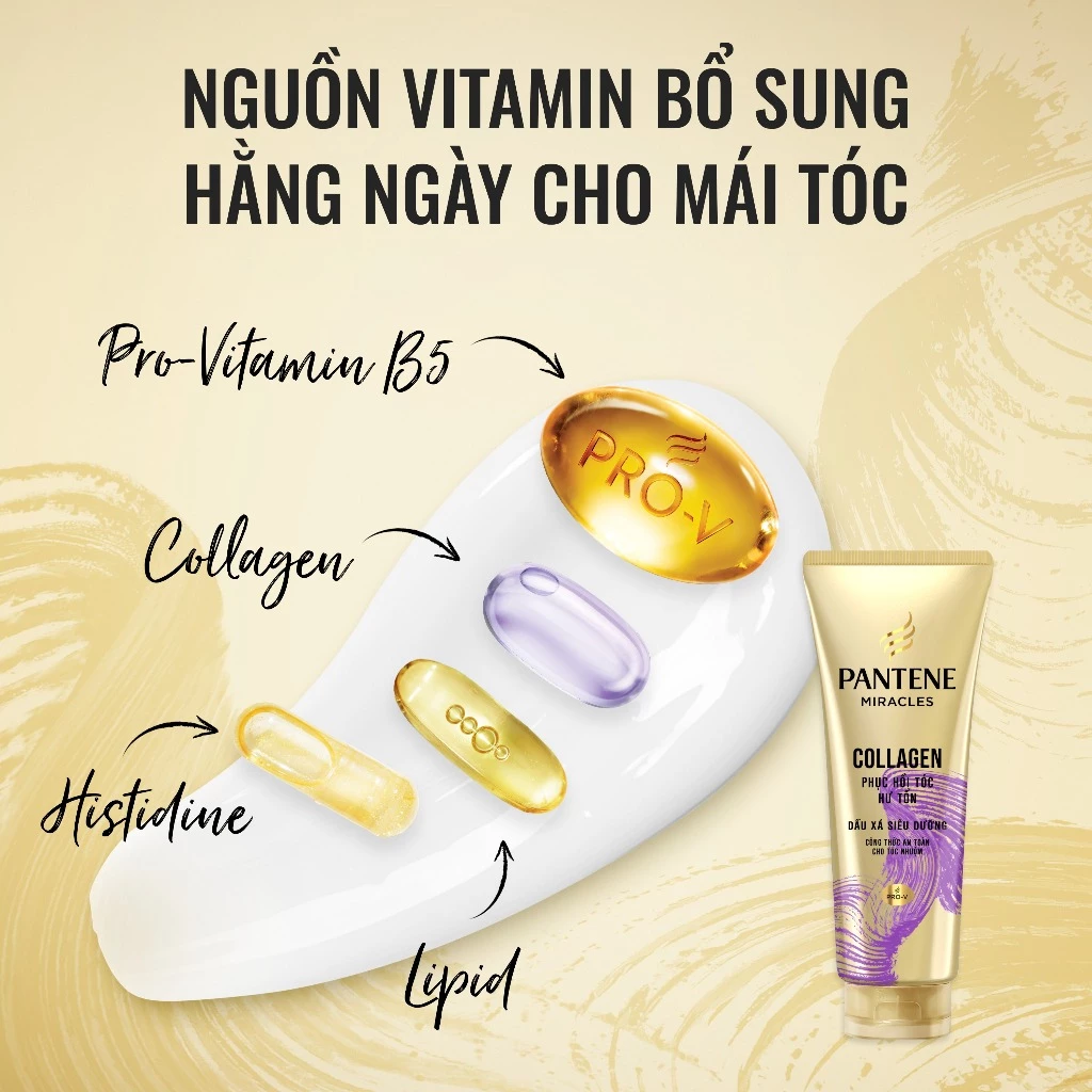  Dầu Xả Siêu Dưỡng PANTENE Miracles Ngăn Rụng Tóc Biotin/ Phục Hồi Hư Tổn Collagen/ Suôn Mượt Óng Ả Keratin - Tuýp 300ml 