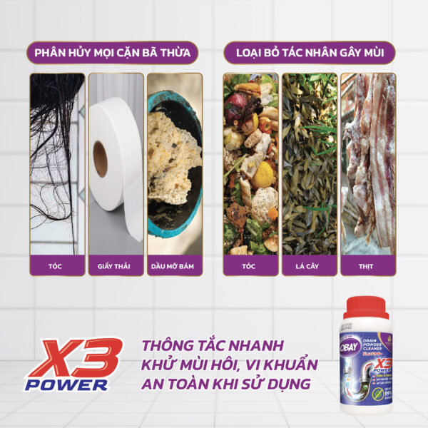  Bột thông tắc cống Obay 250 gram 