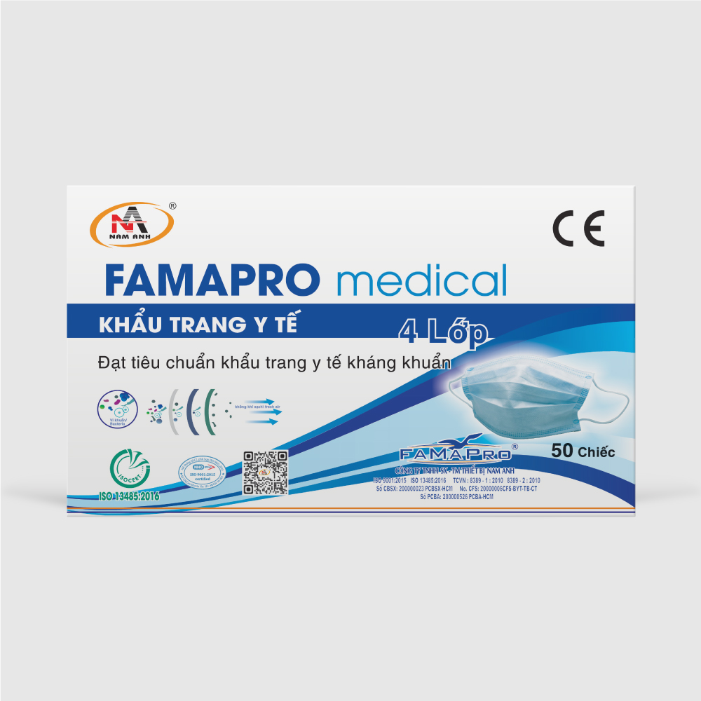  Khẩu trang y tế Cô Gái Famapro 4 lớp 
