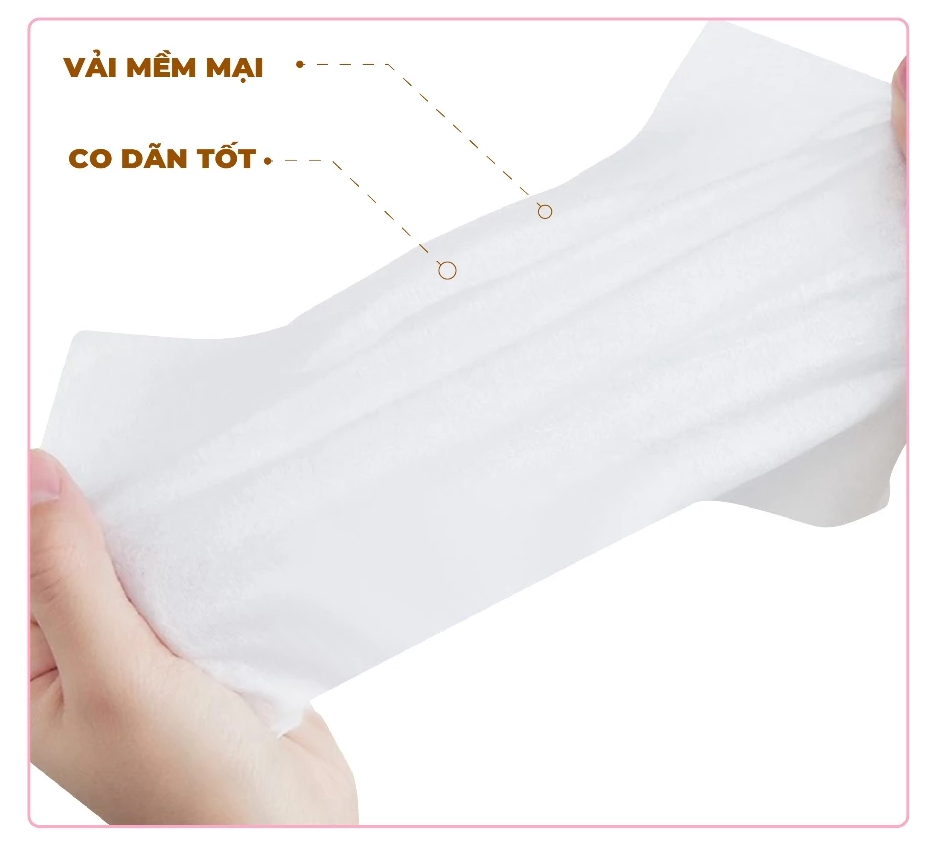  Khăn uớt cho bé Nuna 30 tờ không mùi - Vải rayon mềm dai - tinh chất lô hội - an toàn vệ sinh cho bé 