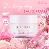  Kem đêm dưỡng trắng hồng - mờ thâm sạm Senka Aqua Bright Glow Gel Cream 50g 