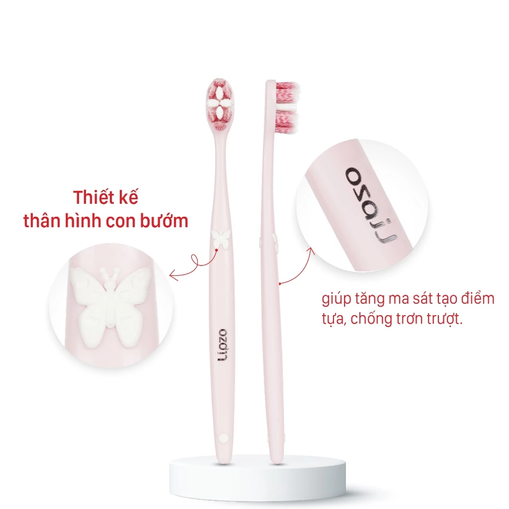  Bàn Chải Lipzo Teen Lông Chỉ Tơ Xoắn Kép Êm Dịu, Thiết Kế Vừa Khuôn Miệng Tuổi Trẻ, Phụ Nữ 