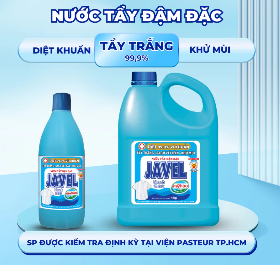  Nước tẩy trắng Mỹ Hảo Javel 300g-550g-1kg 