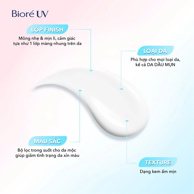  Kem chống nắng kiềm dầu Biore UV màng nhung kiểm soát bóng nhờn SPF50+ PA+++ 30g 