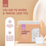  Túi bông tẩy trang Luck Lady dạng túi rút 240 miếng mềm mịn, làm sạch da, an toàn cho da, skincare làm đẹp da 