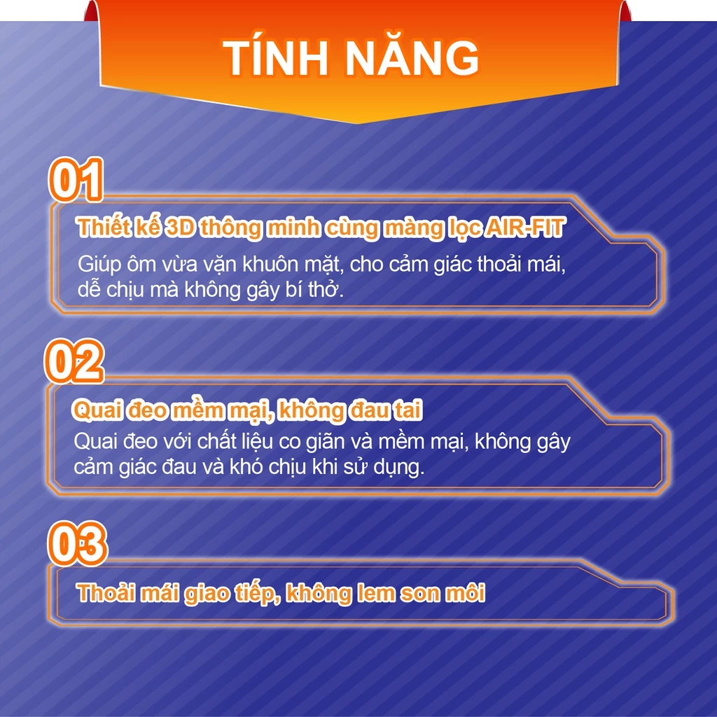  Khẩu trang Unicharm 3D Mask Super Fit siêu thoáng khí hộp 100 miếng 