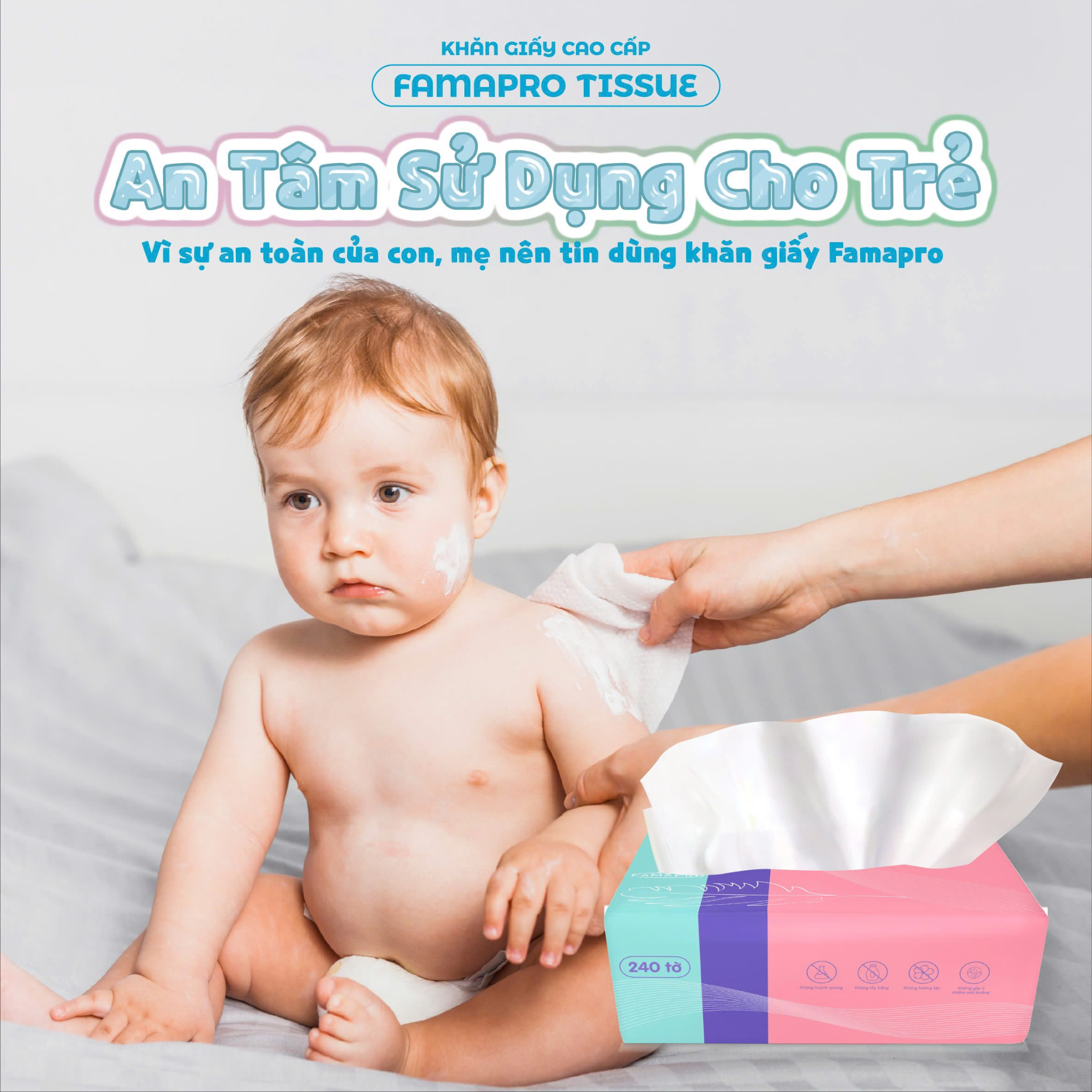  Khăn Giấy Ăn Cao Cấp Famapro Tissue 4 Lớp 