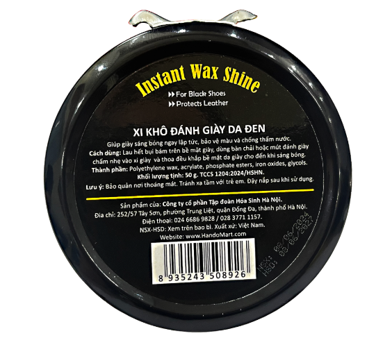  Xi khô đánh giày da, đồ da Hando 50g (Đen / Nâu) 