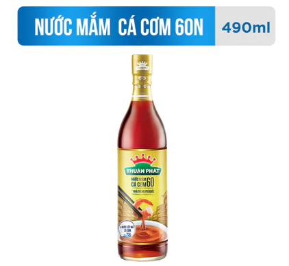  Nước mắm cá cơm Thuận Phát 60 độ đạm 490ml - Từ 3 loại cá cơm Phú Quốc 