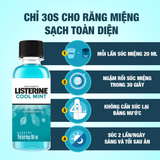  Nước Súc Miệng Giữ Hơi Thở Thơm Mát Listerine Coolmint 100ml 
