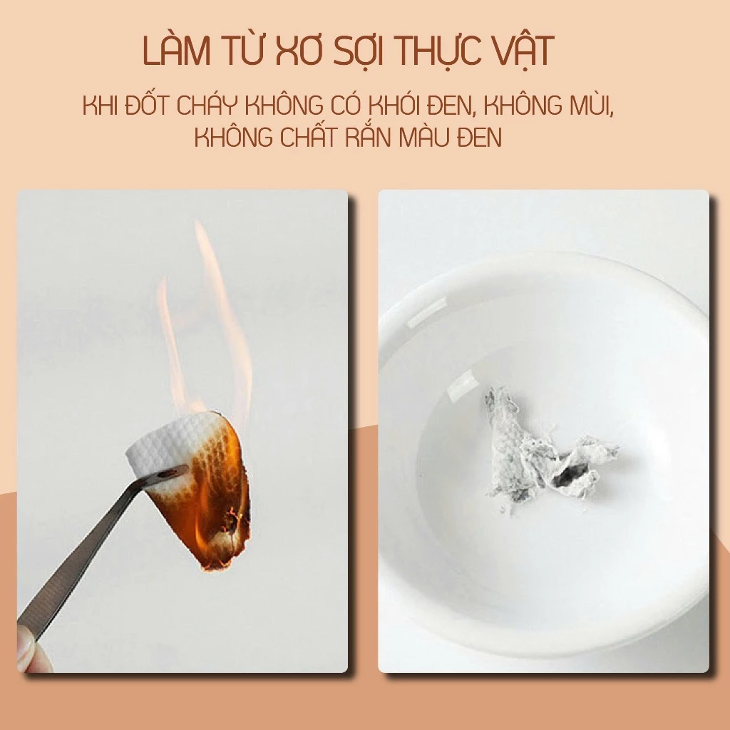  Khăn Cotton Đa Năng MyLan Nhũ Cam Cao Cấp 60 Tờ/ Khổ Giấy 200x200mm 