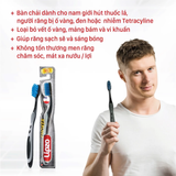  Bàn Chải Đánh Răng Lipzo Smoker Cho Nam Lông Cứng Vừa, Làm Sạch Mảng Bám & Ố Vàng Hiệu Quả 