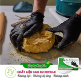  Găng Tay Nấu Ăn TTGLOVES Chất Liệu Cao Su Nitrile Không Bột Màu Đen (Hộp 100 Chiếc) 