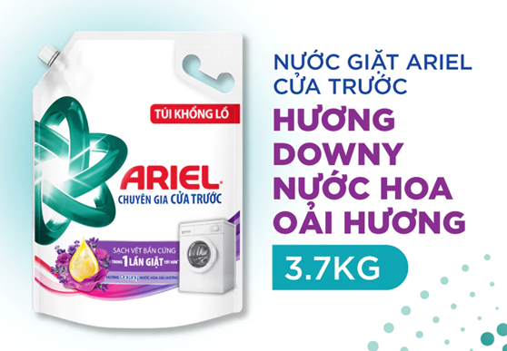  Nước Giặt ARIEL Chuyên Gia Cửa Trước Ngăn Lem Màu Hương Nắng Sớm/ Sen & Nhài/ Oải Hương Túi 3.7KG/ 3.9KG 